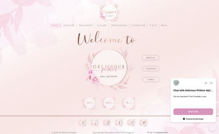 Gelicious Pinkies: Designed to client specifications & branding.
