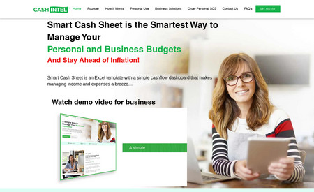 Smart Cash Sheet: Web Design & Development for a digital product business located in Marietta, GA