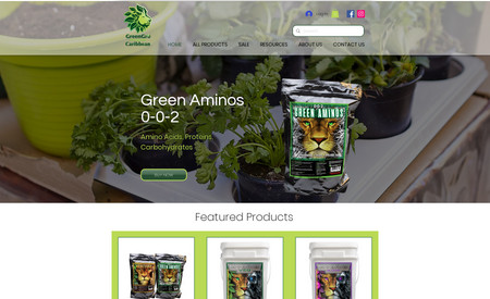 Green Gro Caribbean: An eCommerce store website.