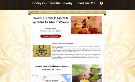 Becky Cruz: Service Based Website
- Custom design
- Services menu