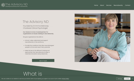 The Advisory ND: A consultancy service to advise businesses on how to make the most of neurodiversity in the workforce