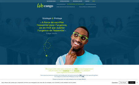 Wecango: Site d'une société qui fait de la stratégie et du pilotage d'entreprise