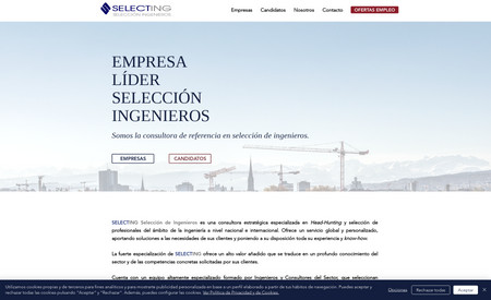 Select-ing: Web diseñada para empresa de selección de ingenieros