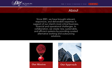 DRTravis: Designed corporate website layout