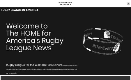 RugbyLeagueinAmerica: Comprehensive rugby league website with scores, blogs, team links, and a full podcast.