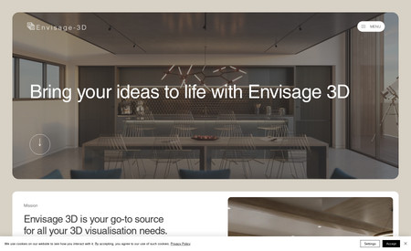 3D Envisage Design: This site was built using Wix Studio.