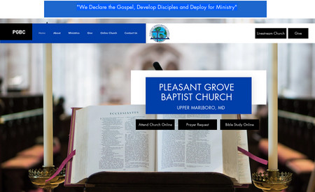 Pleasant Grove Baptist Church: Logo Design & Web Design 