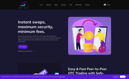 Safe Swap: Created an advanced crypto trading website on Wix Studio.