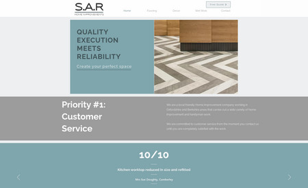 SAR Home Improvement: A new home improvement company that asked us to help update their website. We had to use alot of stock pictures but the end product looks quite cool.