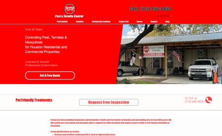 Pestop Pest & Termite Control Services: Client is in a highly competitive industry in the Houston, Texas metropolitan area with over 7 million residents. Clients business covers a large service area that includes a combination of twenty six cities and census designated areas. In order to generate a high amount of content pages for client, we developed dynamic pages from content manager database. The collections within the database contain more than 600 neighborhoods with a page devoted to each neighborhood that are subpages within the twenty six service areas. This site is also fully integrated with an automated marketing CRM.  