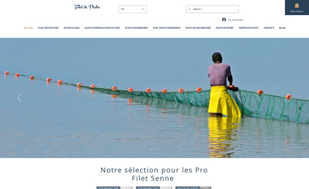 Filet de Pêche: Site eCommerce d'un fabricant de filets de pêche.