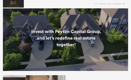 Peyton Capital Group: A real estate website for a client of mine