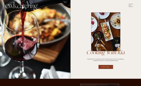CWK Catering: Website design, logo design.