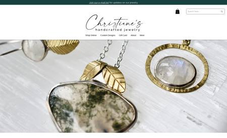 Christiane's Jewelry: E-commerce website, dedicated to handcrafted jewelry, where shopping is made easy with product filtering and sorting.  The user-friendly checkout process ensures a seamless and hassle-free purchasing experience. 