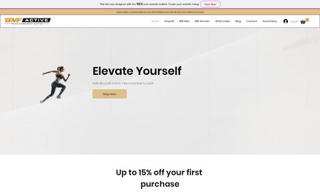 bnfactive: E-Commerce, Athletic, Clean, Modern