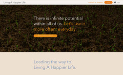 livingahappierlife Website for "Living a Happier Life" brand.