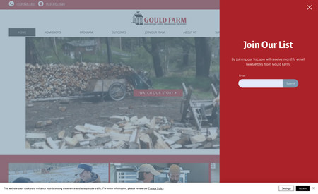 Gould Farm: This website has been migrated from WordPress to Wix and has been redesigned.