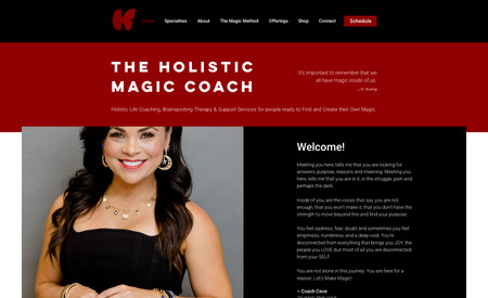 The Holistic Magic Wellness Coach : Website, visuals, and brand-support