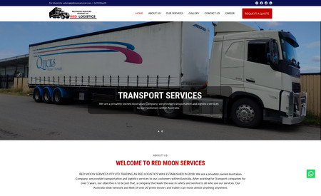 Red Moon Services: Website design according to client requirements.
Desktop and Mobile optimization.
