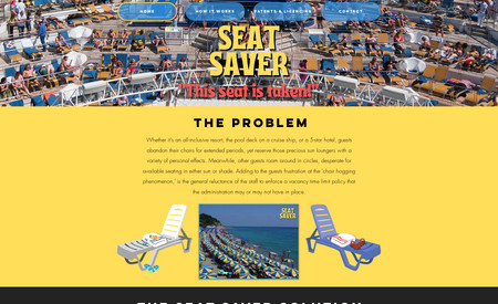 The Seat Saver: Complete Redesign of the Seat Saver website. We also made the animation video on the 'How it Works' page