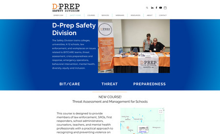 D-Prep Safety: This was developed as a site for D-Prep's safety division to showcase their courses and consulting services.