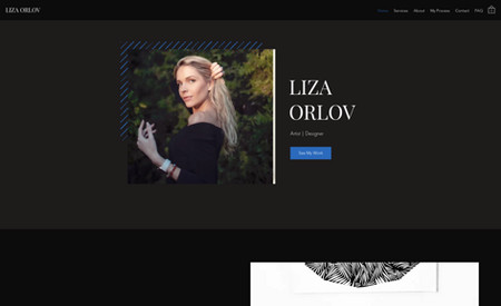 Liza Orlov: Liza needed her website redesigned in a way that would speak to her artistic style.