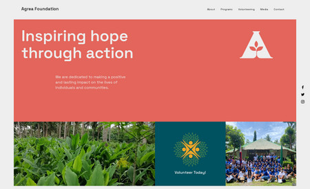 Agrea Foundation: We rebranded Agrea Foundation and built a simple website for them, applying the brand guidelines that we have assembled.