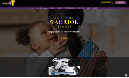 Healing Warrior Hearts: Website redesign, support