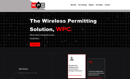 WPC: Sitio informativo de un peculiar servicio en el estado de florida. Permisos para colocar torres de señal de celular 4 y 5G. Secciones para presentar servicios y a los miembros del equipo, así como formas de contacto y conexión a redes sociales.