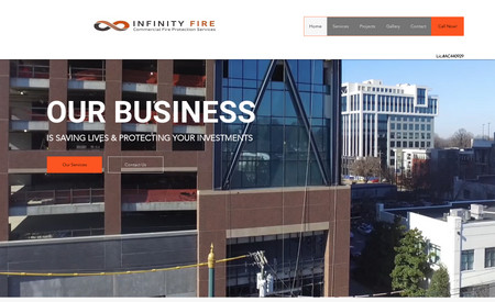 Infinity Fire: We did a complete redesign of their website where it now clearly shows their services, and pictures, and is mobile friendly as well. Also built with a strong competative SEO. 