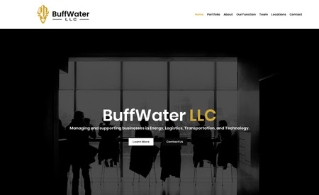 BuffWater LLC -  Editor X // Classic Website: A single-page landing page website design for a professional B2B holding company in the offshore energy space. The management team had a hard time putting their thoughts and values on paper, so the Digital Operating Solutions content team assisted in writing content and copy for their new site. The site was published in less than a week. 