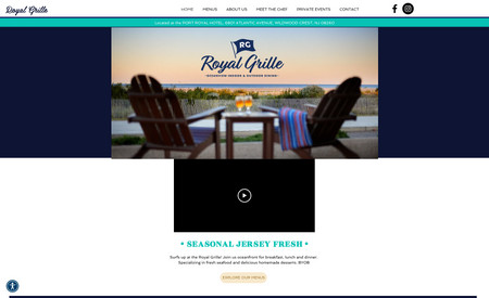Royal Grille: A simple website for a modern bar and grille
