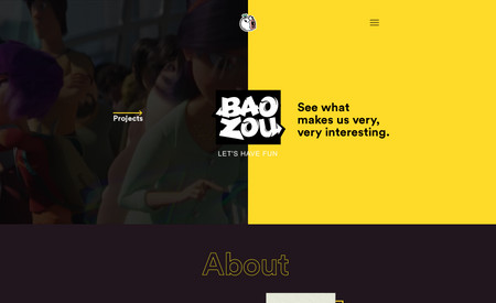 BaoZou: BaoZou is a Beijing based cartoon animation company. Magnetic designed a stunning website which displays their colourful universe of cartoon characters, including some Netflix blockbusters.