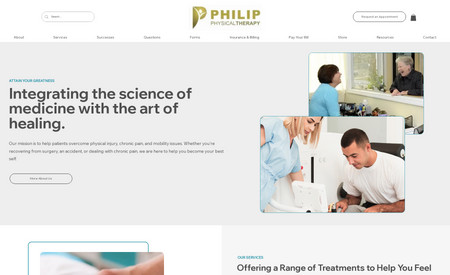 Physical Therapy Website: Redesign site