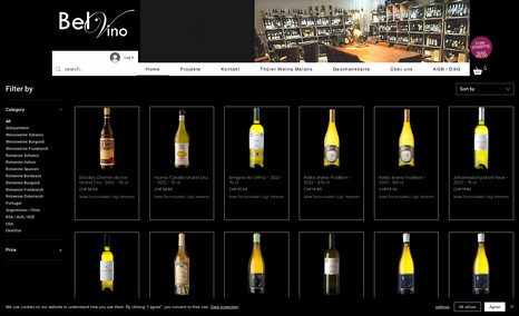 BelVino AG Wine verkauf / Vente de vin en ligne