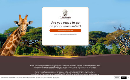Zulu Nyala Safari Bookings: Ecommerce | Luxury safari bookings | Currency converters and international payment gateways