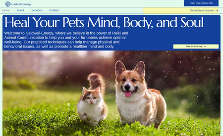 Caldwell-Energy.com: Wix Studio Site for a Reiki and Animal Communication business. Their practiced techniques can help manage physical and behavioral issues, as well as promote a healthier mind and body. Reach out and book for yourself or your fur baby today!