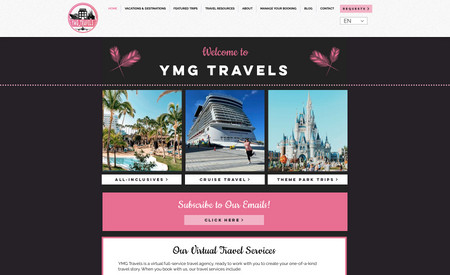 YMG Travels: This website was designed by SS to help a busy travel agent better manage her clients by providing digital documents via her website in a secure way. 