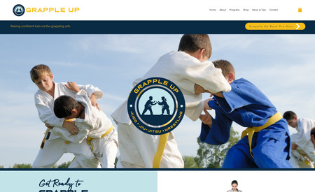 Grapple Up: Designed and built website including eCommerce store, logo refresh and designed merchandise.
