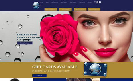 Oxygen Facial Spa Website created for luxury spa in Staten Island. S...