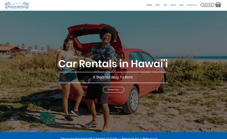 Akamai Rentals: Completely redesigned website and launched booking service for client