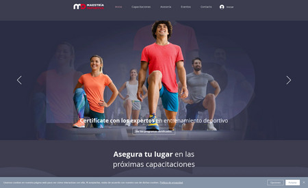 Maestriadeportiva: Diseño y desarrollo de sitio web con cursos en línea