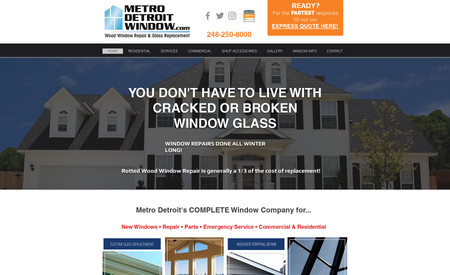 Metro Detroit Window: Complete website overhaul and redesign.