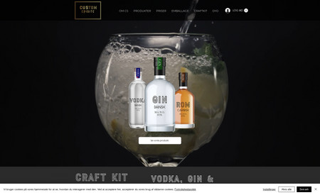Custom Spirits: A redesign of the website with graphic elements and small custom codings