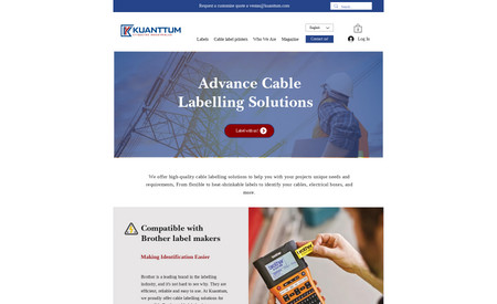 kuanttum: -The client:
A company specialising in high-quality labelling of electrical cables focused on the B2B market. They wanted to look different to their competition and present themselves in a strong, established manner despite being new to the market.

-The result:
The website looks professional and connects the reader to what they do, and the sectors covered by looking at the website design and imagery; we are proud to have helped them establish themselves in an industry dominated by major brands. 