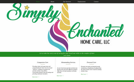 Simply Enchanted LLC: Home healthcare website 