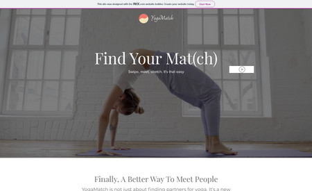 YogaMatch: A concept website for an app that matches between people wanting to do yoga together!