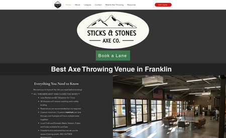 Sticks & Stones Axe : Axe Throwing Business in Franklin, TN