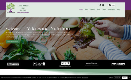 Vita Sana Nutrition: Website re-design and SEO services