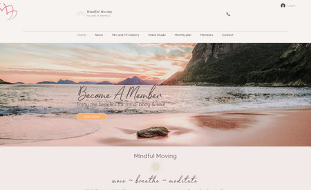 Mindful Moving : Serene website design 